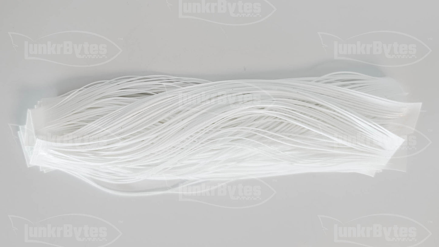 White / Gold Flake Silicone Skirt Tab with Flake – Shad Imitation for Bass (8801-097)