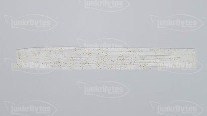 Pearlite Gold / Gold Flake Silicone Skirt Tab with Flake – Shad Imitation for Bass (8801-103)