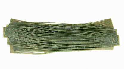 Green Pumpkin / Green Flake Silicone Skirt Tab with Flake – Crawfish Pattern for Bass (8801-156)