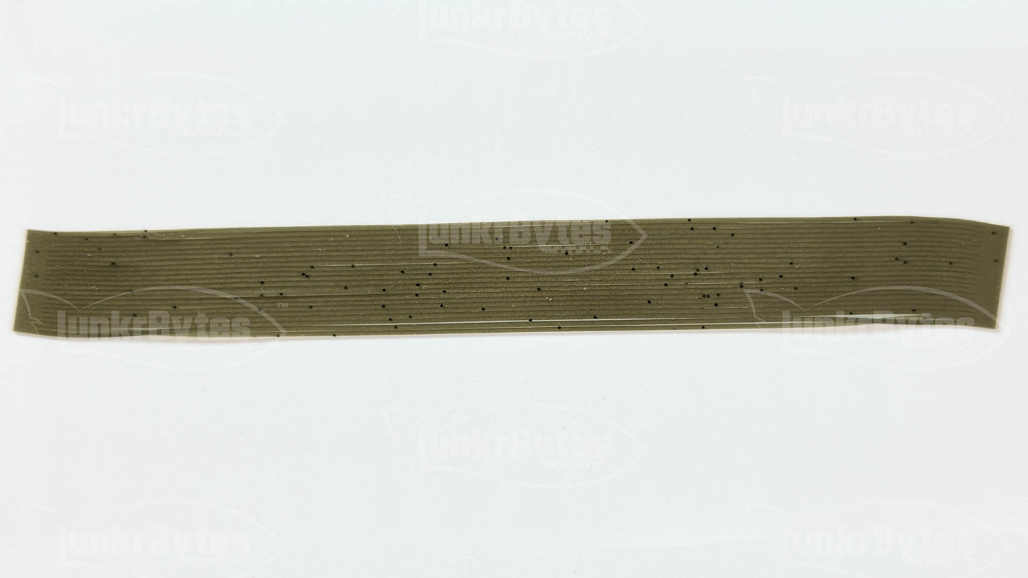 Green Pumpkin / Pepper (Black Flake) Silicone Skirt Tab with Flake – Crawfish Pattern for Bass (8801-160)
