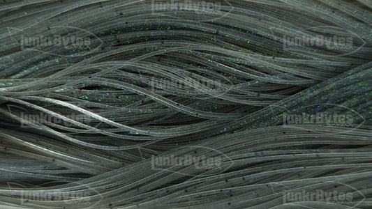 Gray / Green & Black Flake Silicone Skirt Tab with Flake – Shad Imitation for Bass (8801-163)