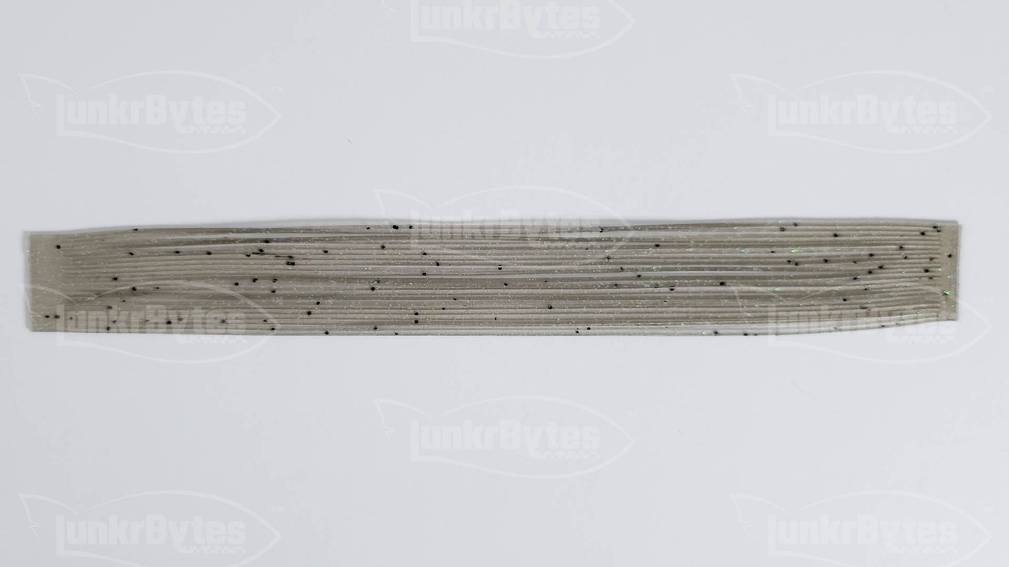 Gray / Green & Black Flake Silicone Skirt Tab with Flake – Shad Imitation for Bass (8801-163)