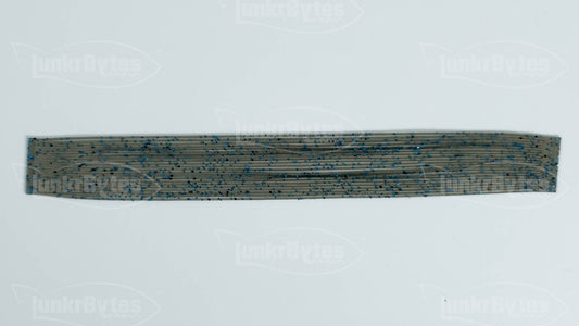 Gray / Blue & Black Flake Silicone Skirt Tab with Flake – Shad Imitation for Bass (8801-164)