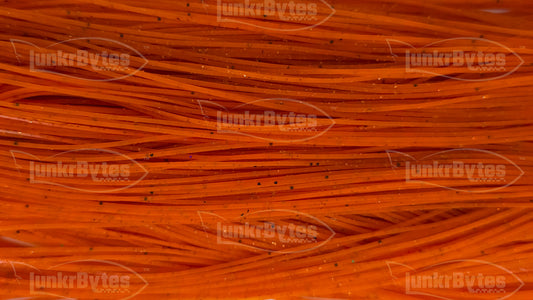Hot Orange / Brown & Black Flake Silicone Skirt Tab with Flake – Crawfish Pattern for Bass (8801-167)