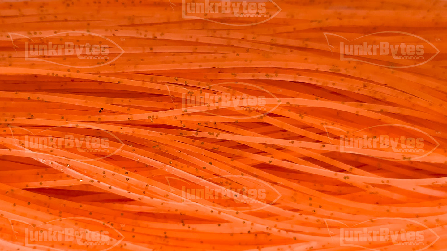 Orange / Brown Flake Silicone Skirt Tab with Flake – Crawfish Pattern for Bass (8801-170)