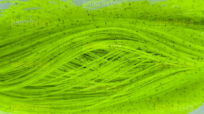 Chartreuse Pepper (Black Flake) Silicone Skirt Tab with Flake – Reaction Strike Trigger for Bass (8801-171)