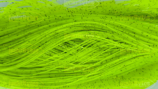 Chartreuse Pepper (Black Flake) Silicone Skirt Tab with Flake – Reaction Strike Trigger for Bass (8801-171)