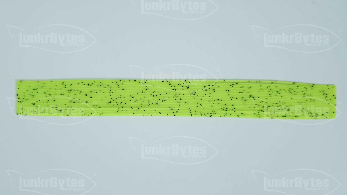 Chartreuse Pepper (Black Flake) Silicone Skirt Tab with Flake – Reaction Strike Trigger for Bass (8801-171)