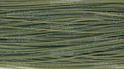 Dark Watermelon Candy (Green & Purple Flake) Silicone Skirt Tab with Flake – Bluegill Pattern for Bass (8801-175)