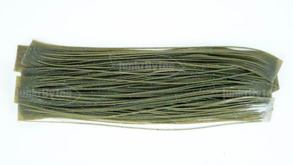 Dark Watermelon Candy (Green & Purple Flake) Silicone Skirt Tab with Flake – Bluegill Pattern for Bass (8801-175)