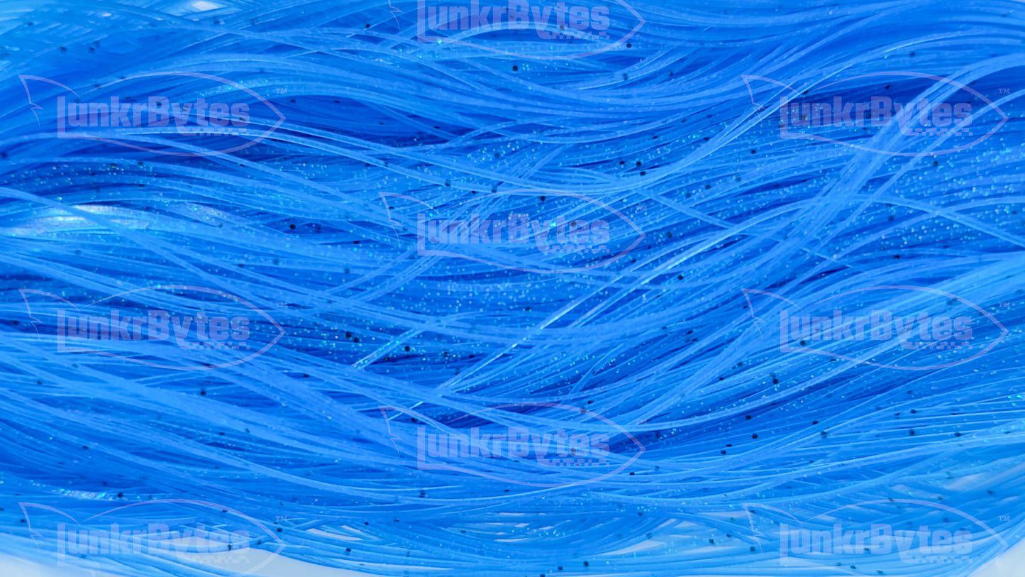 Sexy Blue Pepper (Black Flake) Silicone Skirt Tab with Flake – Shad Imitation for Bass (8801-179)