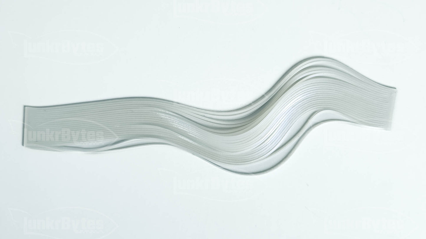 Clear / Blue Interference Silicone Skirt Tab with Interference – Shad Imitation for Bass (8801-190)