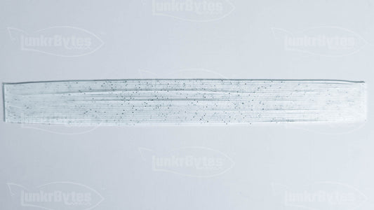 Pearlescent / Silver Flake Silicone Skirt Tab with Flake – Shad Imitation for Bass (8801-221)