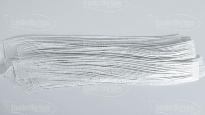 Pearlescent / Silver Flake Silicone Skirt Tab with Flake – Shad Imitation for Bass (8801-221)