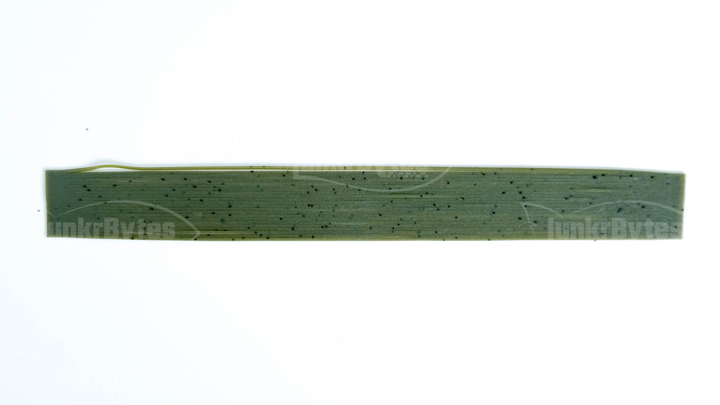 Green Pumpkin / Blue Interference & Black Flake Silicone Skirt Tab with Flake – Crawfish Pattern for Bass (8801-234)