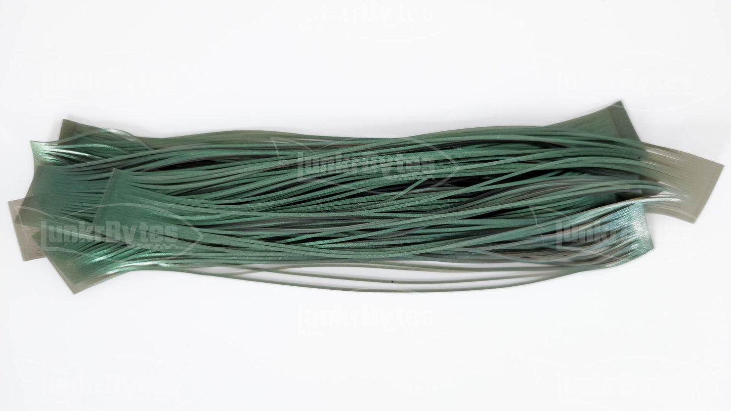 Metallic Gray / Green Interference Silicone Skirt Tab with Interference – Shad Imitation for Bass (8801-235)