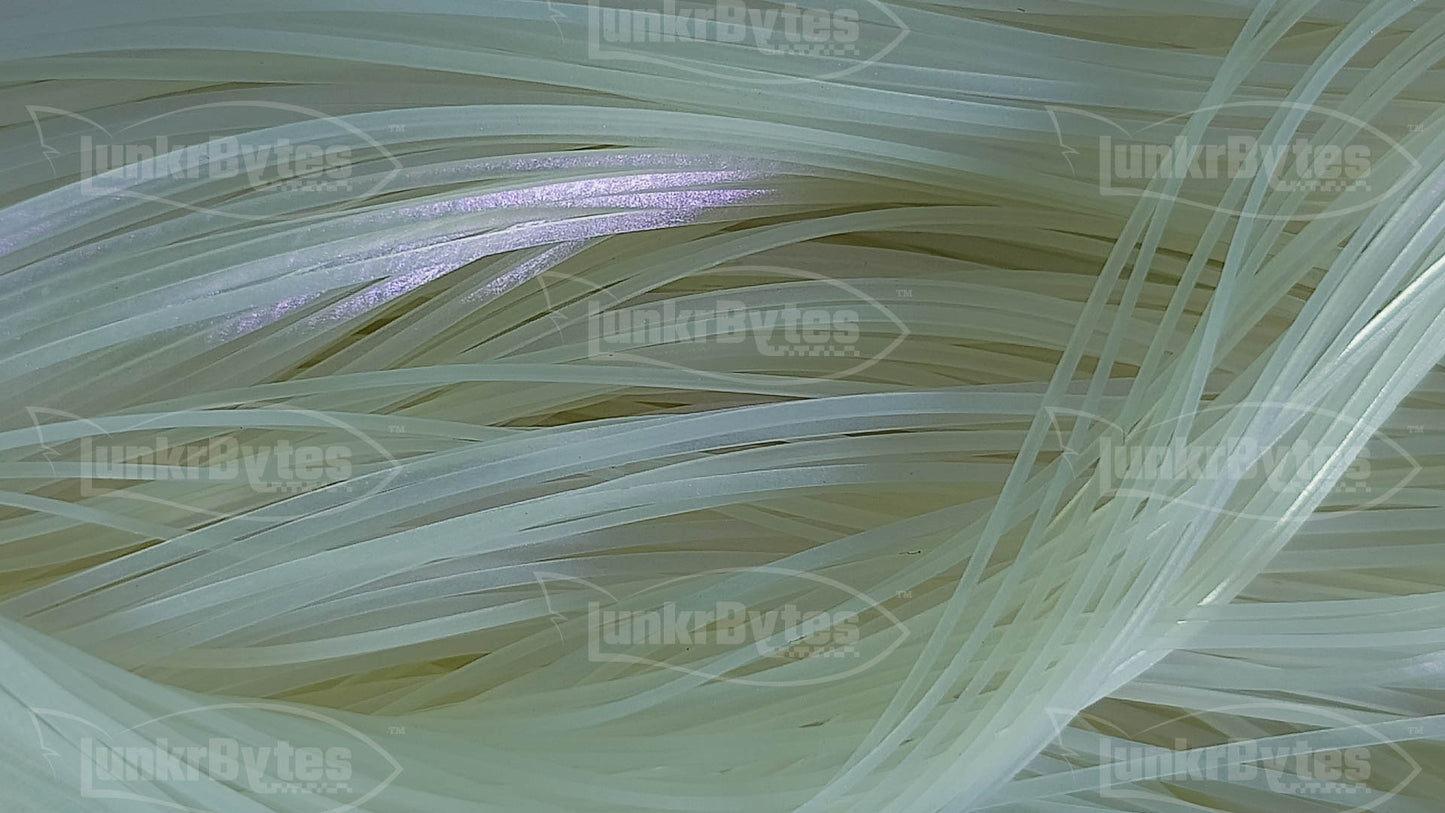 Clear / Purple Interference Silicone Skirt Tab with Interference – Shad Imitation for Bass (8801-250)