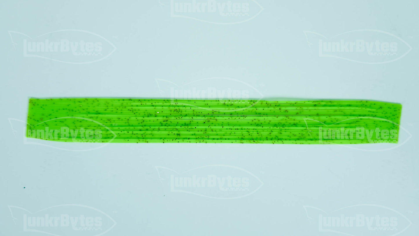 Hot Lime Green / Gold Flake Silicone Skirt Tab with Flake – Reaction Strike Trigger for Bass (8801-263)