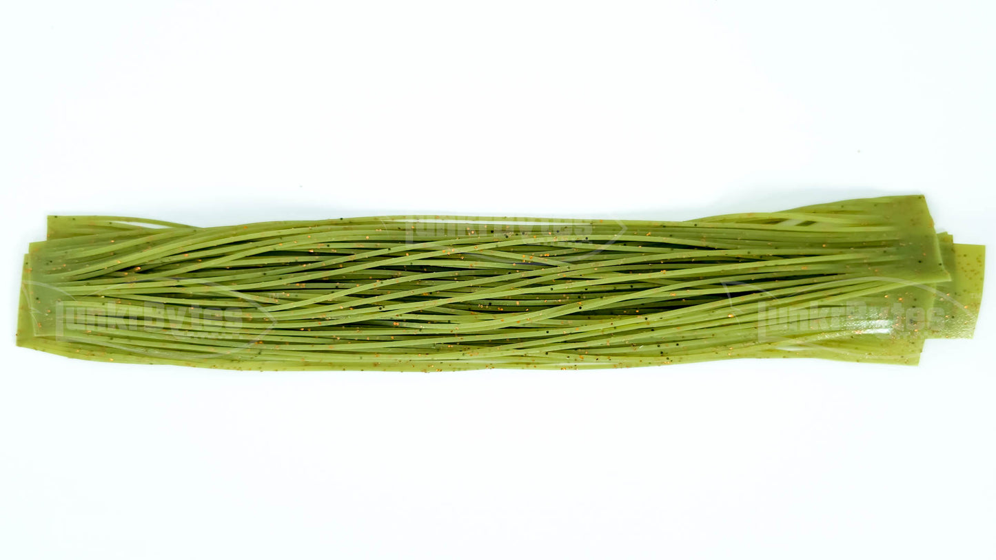 Avocado / Bronze & Black Flake Silicone Skirt Tab with Flake – Crawfish Pattern for Bass (8801-272)