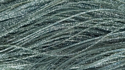 Dark Smoke / Silver & Black Flake Silicone Skirt Tab with Flake – Shad Imitation for Bass (8801-274)