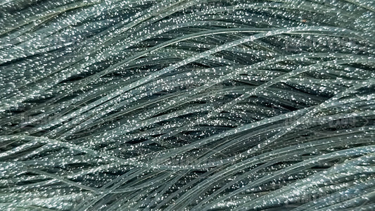 Dark Smoke / Silver & Black Flake Silicone Skirt Tab with Flake – Shad Imitation for Bass (8801-274)