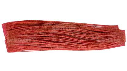 Red / Gold Flake Silicone Skirt Tab with Flake – Crawfish Pattern for Bass (8801-277)