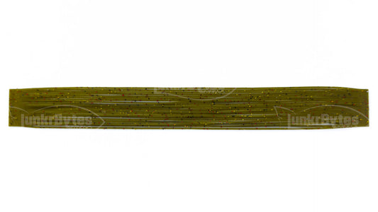 Watermelon / Gold & Red Flake Silicone Skirt Tab with Flake – Crawfish Pattern for Bass (8801-282)