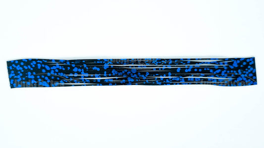 Black Blue Chrome Dots Silicone Skirt Tab – Reaction Strike Trigger for Bass (8802-554)