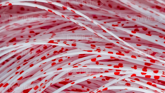 White / Red Dots Silicone Skirt Tab – Crawfish Pattern for Bass (8802-568)