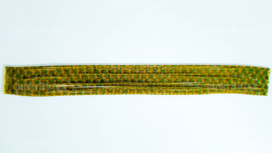 Pumpkin / Green Flake Scales Silicone Skirt Tab with Flake – Crawfish Pattern for Bass (8803-610)