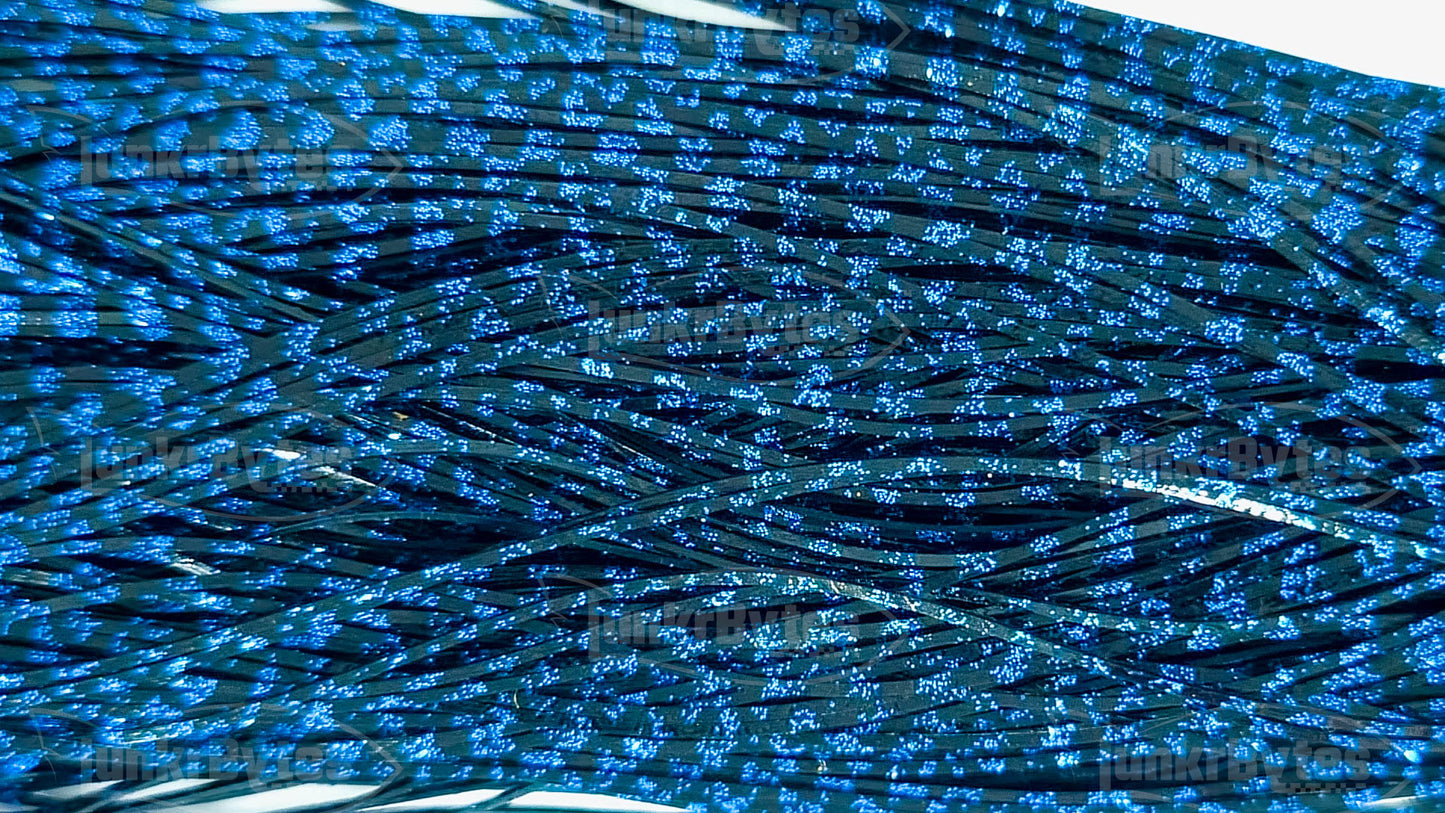 Black / Blue Flake Scales Silicone Skirt Tab with Flake – Reaction Strike Trigger for Bass (8803-616)