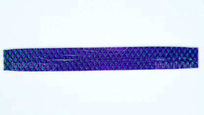 Purple / Green Flake Scales Silicone Skirt Tab with Flake – Shad Imitation for Bass (8803-617)