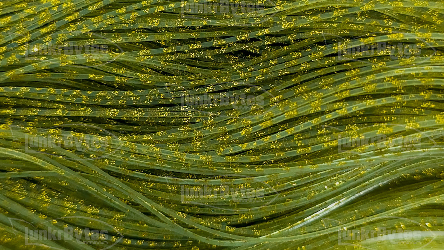 Pumpkin / Gold Flake Scales Silicone Skirt Tab with Flake – Crawfish Pattern for Bass (8803-619)