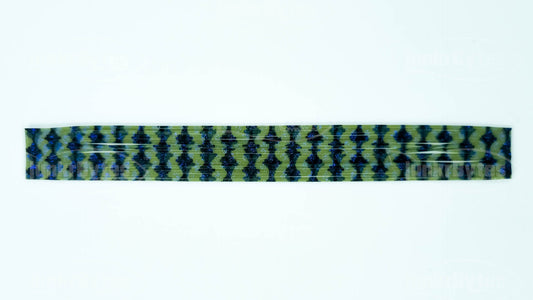 Pumpkin / Blue Flake Scales Silicone Skirt Tab with Flake – Crawfish Pattern for Bass (8803-626)