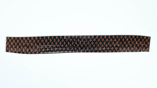 Black / Orange Flake Scales Silicone Skirt Tab with Flake – Shad Imitation for Bass (8803-632)