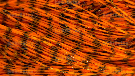 Hot Orange Crawdad Silicone Skirt Tab with Flake – Crawfish Pattern for Bass (8806-641)
