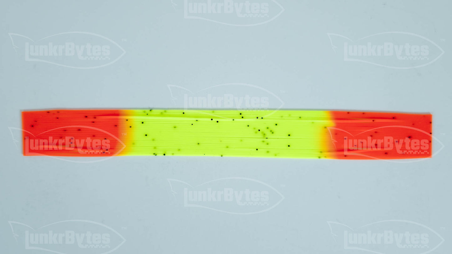 Chartreuse / Orange Tips / Pepper Silicone Skirt Tab – Reaction Strike Trigger for Bass (8807-073)
