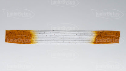 White / Orange Tips / Orange Flake/ Pepper Silicone Skirt Tab with Flake – Shad Imitation for Bass (8807-077)