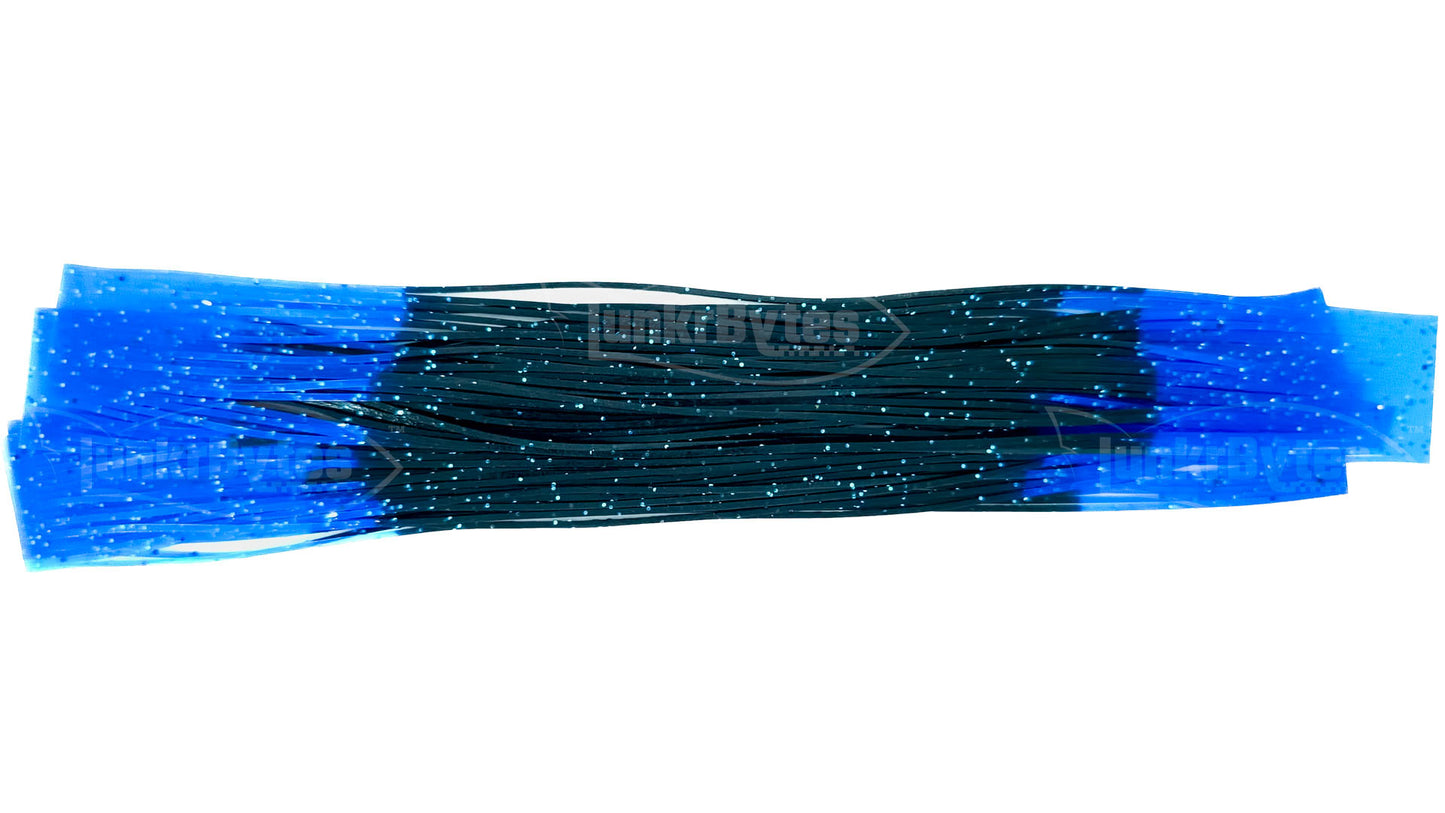 Black / Blue Tips / Blue Flake/ Pepper Silicone Skirt Tab with Flake – Reaction Strike Trigger for Bass (8807-078)