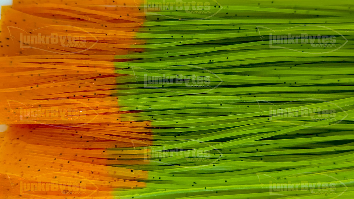 Watermelon / Orange Tips / Pepper Silicone Skirt Tab – Crawfish Pattern for Bass (8807-084)