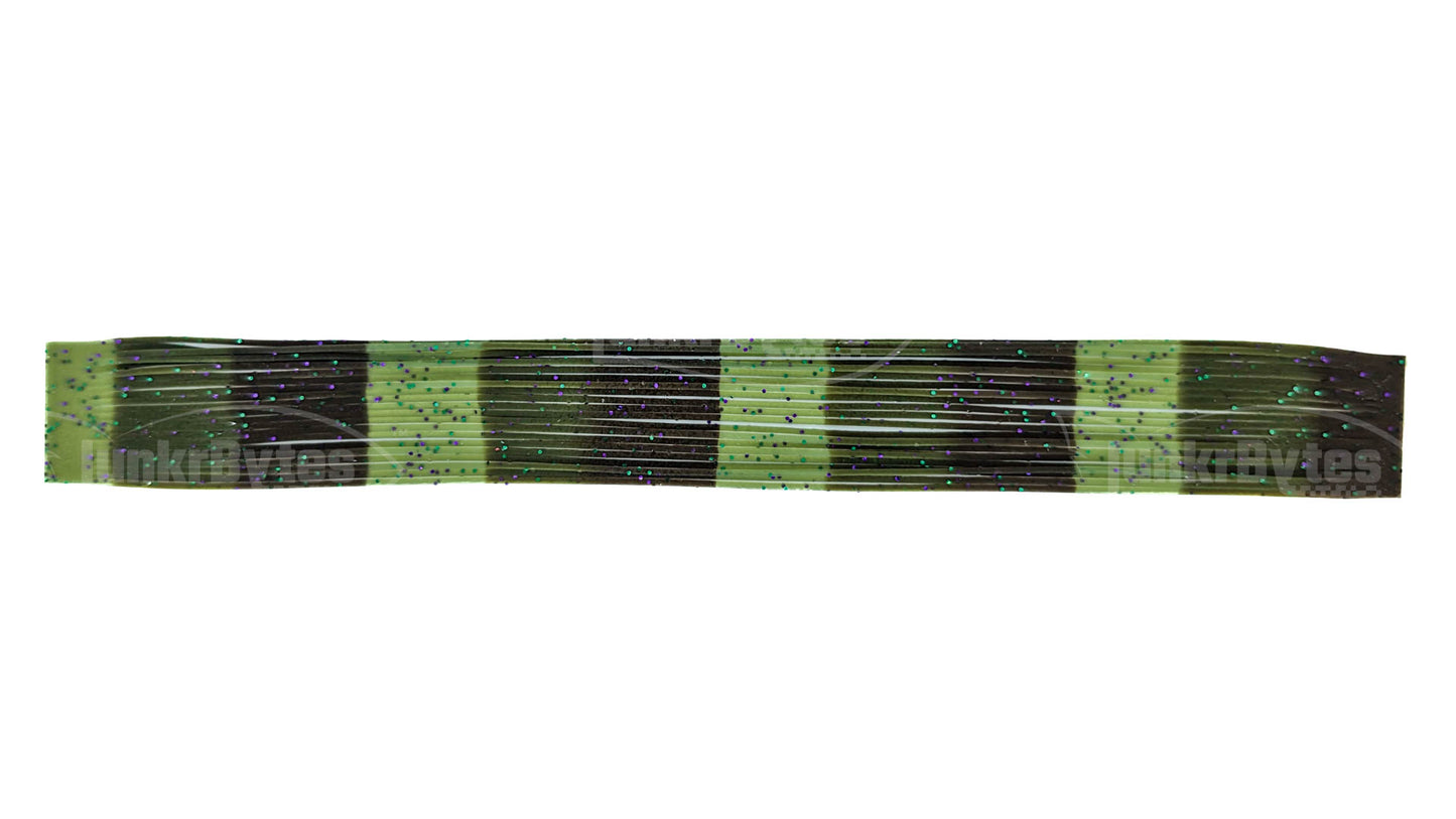 Green Pumpkin Watermelon Flake Silicone Skirt Tab – Multi-Color Series (8817-193)