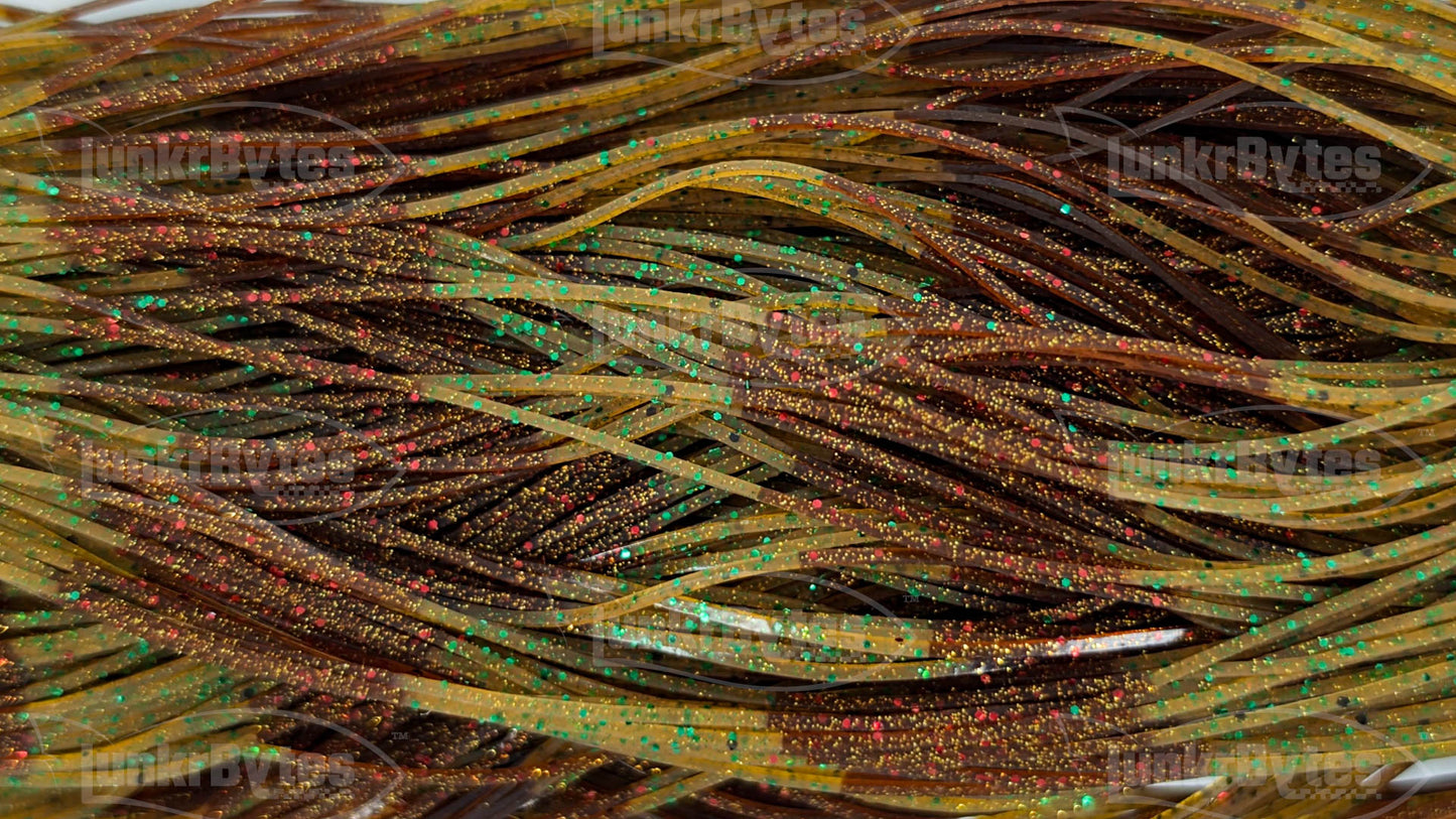 Green Pumpkin Brown Metallic Silicone Skirt Tab – Multi-Color Series (8817-225)