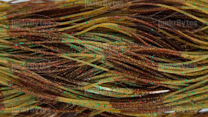 Green Pumpkin Brown Metallic Silicone Skirt Tab – Multi-Color Series (8817-225)
