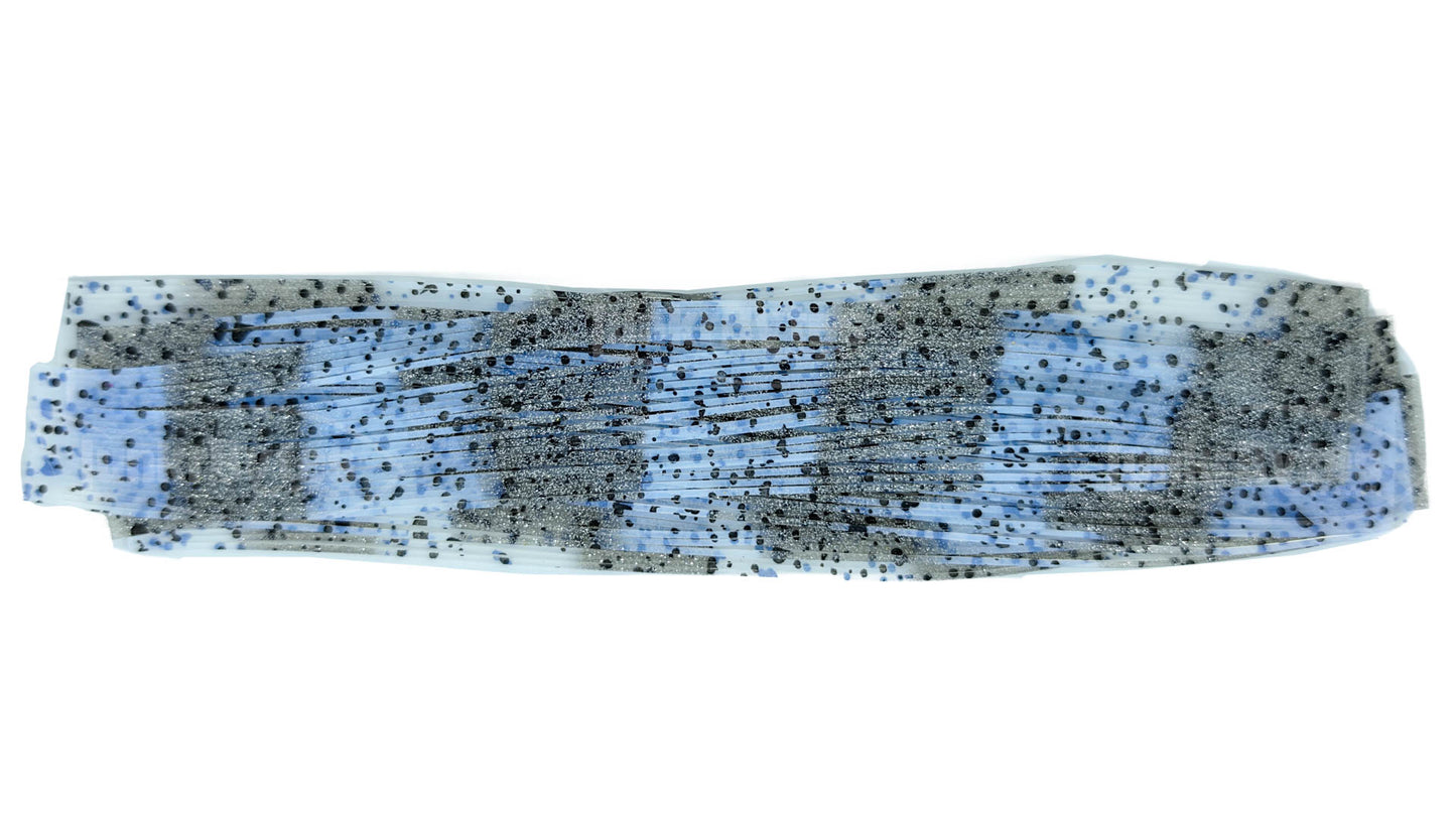 Clear Silver Blue Interference Silicone Skirt Tab – Multi-Color Series (8817-246)