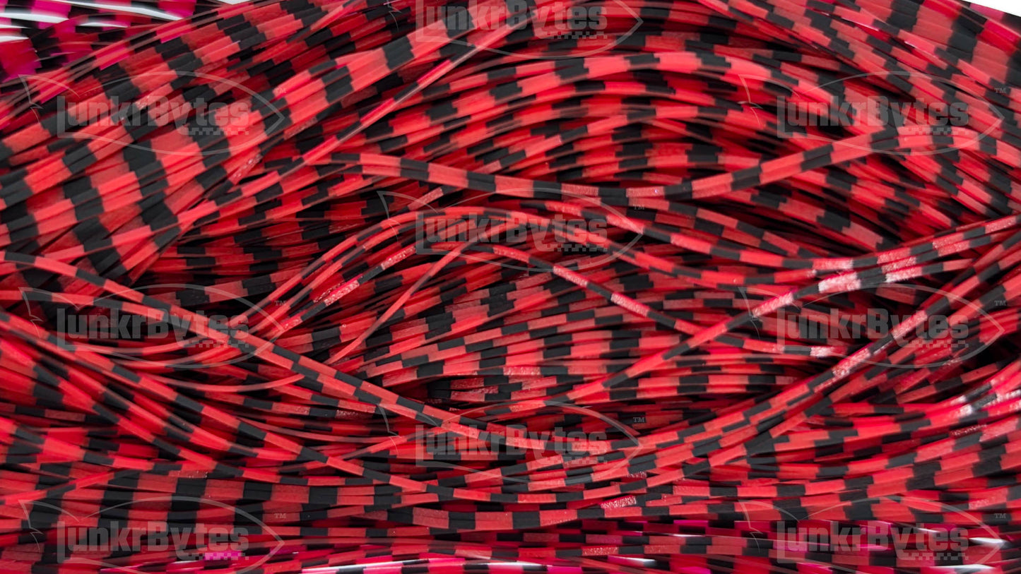 Dark Red Zebra Stripe Silicone Skirt Tab – Zebra Stripe Series (8818-270)