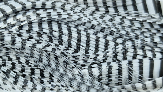 White Pearlescent Zebra Stripe Silicone Skirt Tab – Zebra Stripe Series (8818-271)