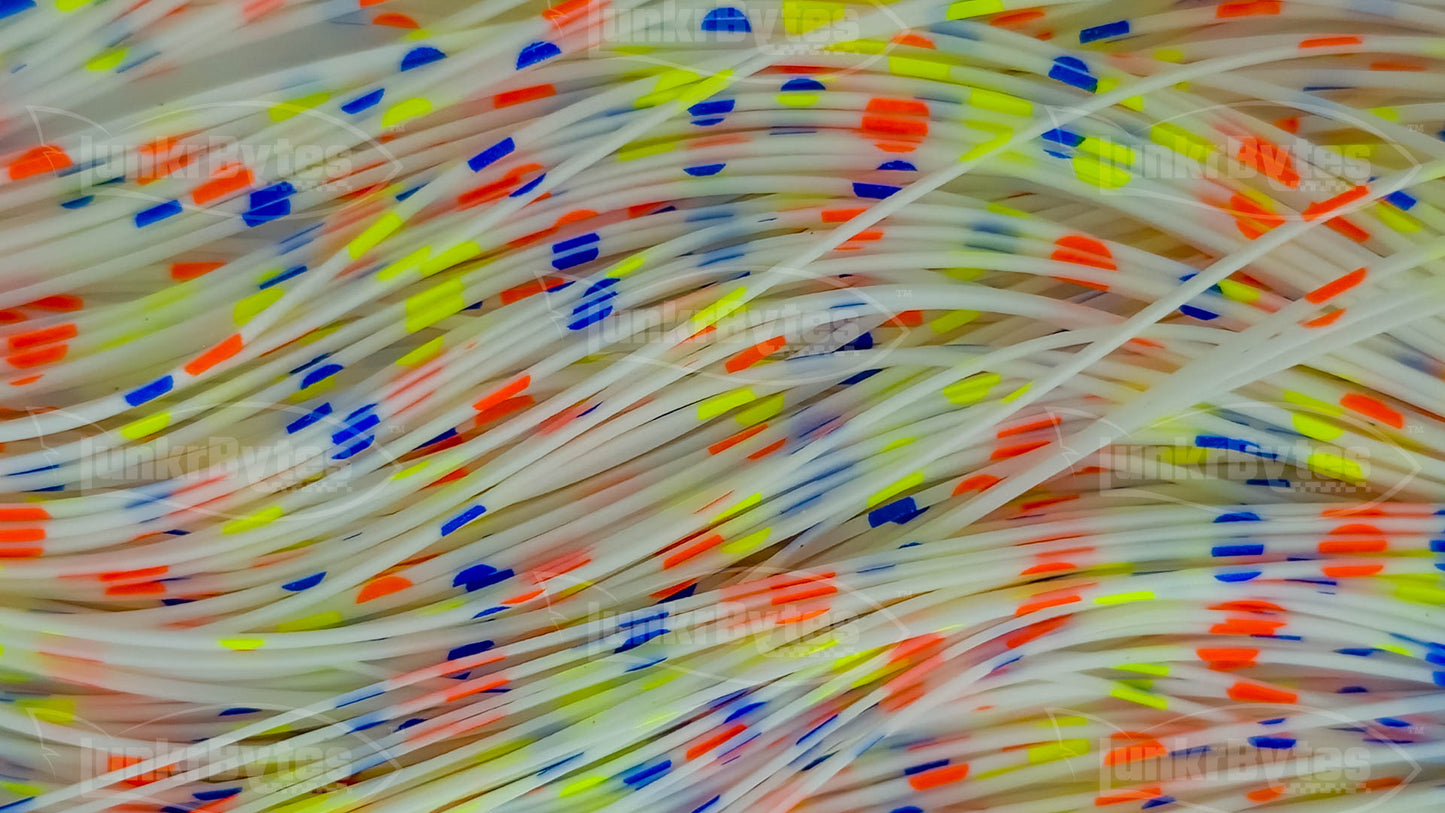 Multi-Color Dots Silicone Skirt Tab – Reaction Pattern for Bass (8825-566)
