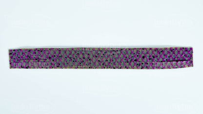 Camo Bama / Blue Interference / Purple Flake / Speckled Plasma Silicone Skirt Tab with Flake – Reaction Strike Trigger for Bass (8851-110)