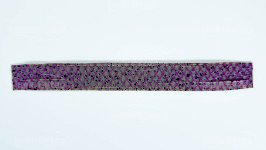Camo Bama / Blue Interference / Purple Flake / Speckled Plasma Silicone Skirt Tab with Flake – Reaction Strike Trigger for Bass (8851-110)