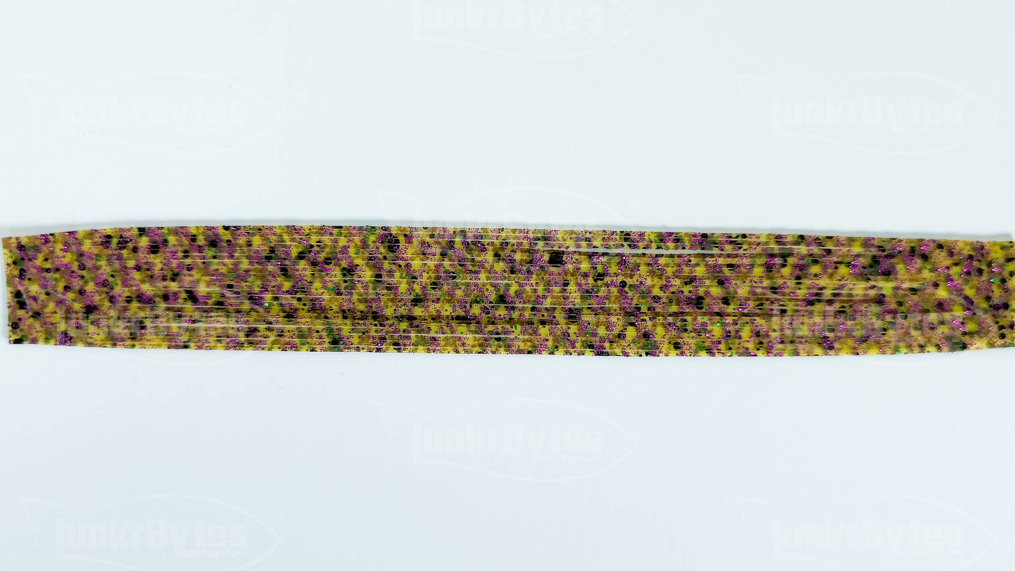 Watermelon Candy Boogie Silicone Skirt Tab with Flake – Bluegill Pattern for Bass (8851-113)